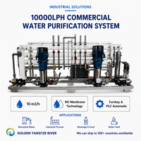 Système commercial de purification d'eau 10000lph 10 tonnes/heure machines de traitement de l'eau de camping par osmose inverse d'ultrafiltration