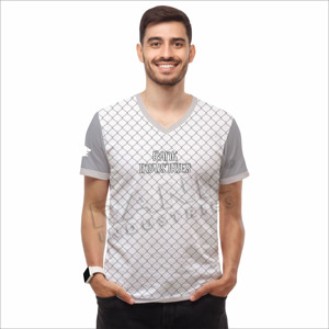 เสื้อยืดคอวีผู้ชาย ดีไซน์ใหม่ ลายพิมพ์ทันสมัย ผ้าฝ้าย 100% ระบายอากาศได้ดี ทรงหลวม สวมใส่สบาย เหมาะสำหรับฤดูร้อน - Product Image 1