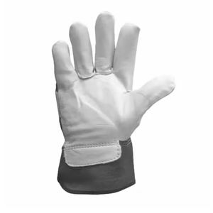 Guantes de trabajo de cuero de seguridad con logotipo personalizado a bajo precio Guantes de trabajo de cuero para hombres para seguridad de manos Guantes de cuero de la mejor protección - Product Image 6