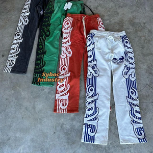 Pantalon baggy élégant pour femmes 420 GSM coton lourd décontracté sangle latérale conception impression personnalisée lavage coloré 100% coton matériel - Product Image 2