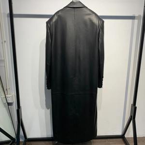 เสื้อโค้ทกันน้ำกันลมหนังแกะแท้ตัวยาวสำหรับผู้ชาย - Product Image 2