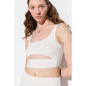 Top Corto con Cuello Redondo y Detalle en la Cintura, 100% Poliéster, Manga Corta y Manga Larga - Product Image 2