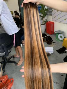Cabello Vietnamita Sedoso, Largo y Corto, Trama Única, Colores Mixtos de Donante, Precio de Fábrica, Liso - Product Image 2