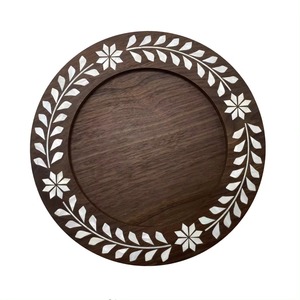 Bandeja de servicio con incrustaciones de fregona de madera de diseño árabe opulento, bandeja hecha a mano Premium para cocina, comedor, regalos de celebración de Ramadán y Eid - Product Image 6