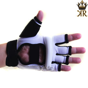 Gants de boxe demi-doigt en cuir de qualité pour adultes enfants entraînement de Fitness pour MMA Sanda Muay Thai Taekwondo Sparring - Product Image 4