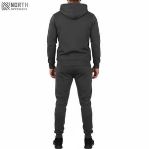 Transpirable invierno personalizado profesional de alta calidad al por mayor hombres chándal capucha chándal cremallera Sudadera con capucha pantalón 2 Set 100% - Product Image 2