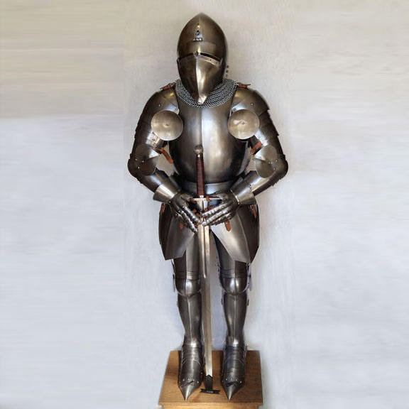 Medieval Knight Full Body Armor Ready Wearable Mild Steel Suit with Display Stand (Sword Not Included)