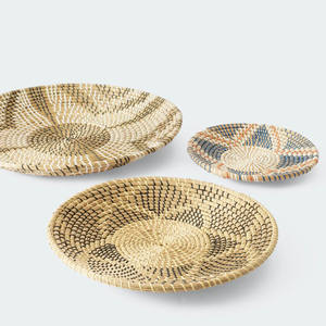 Ensemble de paniers muraux de style Boho, 3 tailles personnalisées et logo en forme de seagass naturel - Product Image 3