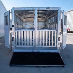 Remorque de transport de bétail pour porcs/vaches/bovins/moutons avec clôture, remorque de transport de bétail avec clôture - Product Image 2