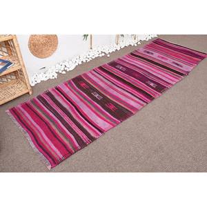 พรมปูพื้นสีชมพูแนวชนเผ่าวินเทจขนาด28x91ฟุต/84x276ซม. ผ้าวูลยางวิสคอสแบบเย็บปะติดโถงทางเดินสี่เหลี่ยมผืนผ้าสำหรับตกแต่งห้อง - Product Image 3