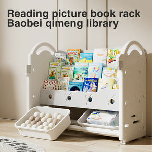 Kleuterschool Meubelsets Grote Capaciteit Plastic Multi-Opslag Tekentafel Boekenplank Peuter Speelgoed Opslag Voor Kinderen - Product Image 3