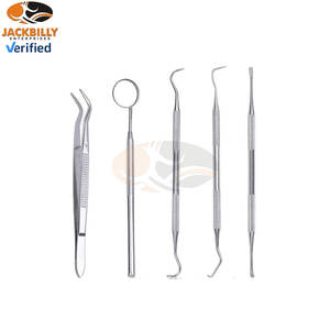 Nouvel ensemble d'instruments dentaires en acier inoxydable, miroir de blanchiment des dents, détartreur, pinces pour examen dentaire professionnel et chirurgie - Product Image 4