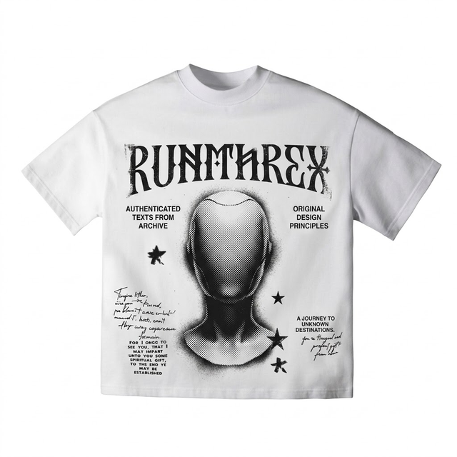 OEM Wholesale Heavyweight Cotton Oversized T-shirt Boxy Cropped Graphic Print Streetwear Rib Neck Custom Logo Men T Shirt
