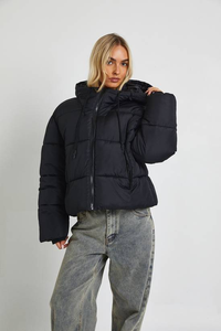 Chaqueta Corta Acolchada Holgada Personalizada para Mujer, para Invierno, Tejido de Poliéster, Estándar, 1 Pieza - Product Image 4