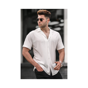 เสื้อเชิ้ตผู้ชายสไตล์ใหม่ แขนสั้น สีพื้น จากซัพพลายเออร์ตุรกี - Product Image 1