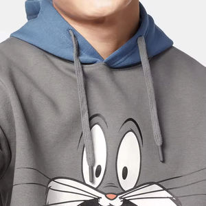 Nouveau design de sweats à capuche en molleton noir épais logo personnalisé surdimensionné taille 2XL vêtements chauffants d'automne chemise imprimé bouffée teint uni - Product Image 6