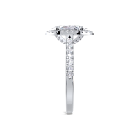 Bague de fiançailles et de mariage en diamant de laboratoire certifié IGI, taille marquise, 1 carat, avec halo, en argent sterling 925 massif