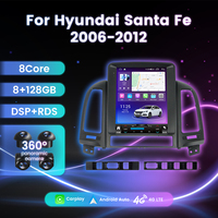MEKEDE-Reproductor de audio TS para coche, Radio con Android, wifi, 4G, DVR, DSP, TMPS, compatible con Hyundai Santa Fe 2006-2012