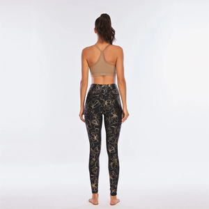 Mallas de Yoga para gimnasio para mujer, ropa activa personalizada a granel, compresión suave, cintura media, algodón sólido/bambú, transpirable, Impresión de logotipo personalizado - Product Image 5