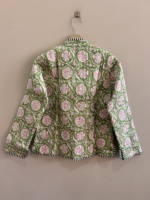 Veste matelassée en coton imprimé floral ethnique bohème respirante toute saison pour femmes