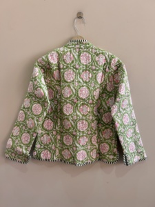 Veste matelassée en coton imprimé floral ethnique bohème respirante toute saison pour femmes - Product Image 6