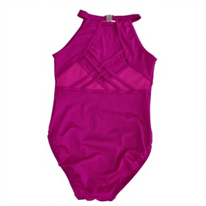Настраиваемые гимнастические тренировочные купальники из 100% нейлона со стразами для детей - Product Image 6