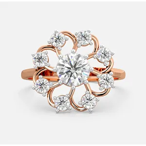 แหวนเพชรลายดอกไม้-เครื่องประดับดีไซน์ดอกไม้สุดหรู - Product Image 1