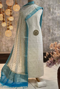 Conjunto de Kurti y Traje Mercerizado Banarasi Hecho a Mano, Ropa Tradicional Étnica India para Mujer, Protección Solar, Secado Rápido, Suave - Product Image 6