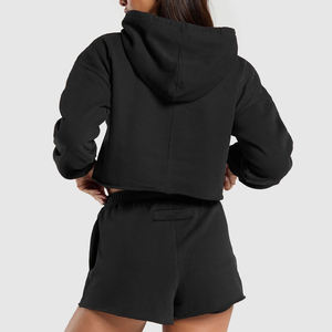 Women's Custom Logo XL Size Winter Two-Piece Tracksuit Oversized Jogger Sweatsuit Hoodie Sweatpants Set Windproof Fleece Plus - Product Image 2