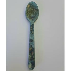 Directo India mejor calidad hecho a mano resina tenedor cuchara utensilios de madera altamente pulidos logotipo personalizado para el hogar elegante cena cuchara - Product Image 1