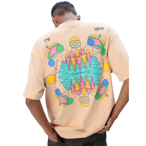 เสื้อยืดผู้ชายสีเบจฟอก 100% ผ้าฝ้าย สไตล์วินเทจ ลำลอง สตรีทแวร์ เนื้อผ้านุ่ม ระบายอากาศดี เหมาะสำหรับใส่ในชีวิตประจำวันในเมือง - Product Image 5