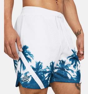 <b>Men's</b> Custom Athletic Gym <b>Shorts</b> Elastic Polyester Nylon Mesh 5 Inch Side Zippered Pockets Solid Pattern 2-in-1 Summer Casual - Product Image 4