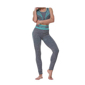 Ensemble de yoga et de fitness pour femmes, taille plus, uni, sans couture, respirant, séchage rapide, écologique - Product Image 5