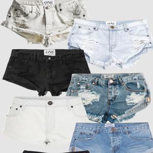 Shorts de Mezclilla de Verano de Alta Calidad para Mujer, Talla Grande, Pierna Ancha, Color Blanco, Azul, Negro, Gris, Elásticos, Lote en Existencia - Product Image 2