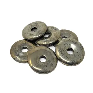 Gemstone Donuts Pyrite stone donut natural stone crystal reiki gemstones healing donuts agate Wholesaler