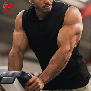 เสื้อกล้ามออกกำลังกายผู้ชายคุณภาพสูง OEM ผ้าฝ้าย 100% แบบสั่งทำพิเศษ พร้อมโลโก้ตามสั่ง ขายส่ง - Product Image 5