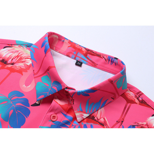 Camisa Casual de Verano para Hombre, Talla Grande, Color Sólido, Manga Corta, Bordada, Cuello Camisero, Anti-Pilling, 100% Algodón Canvas - Product Image 4