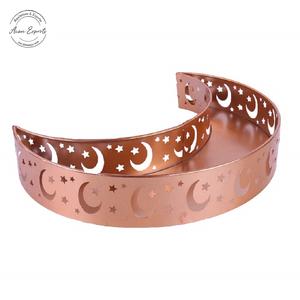 Plateau rectangulaire en laiton de luxe avec découpe complexe Idéal pour la décoration, les cadeaux, le stockage de bijoux, le présentoir de vanité - Product Image 4