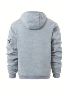 Sudaderas con capucha con cremallera de cuarto de diseño único para hombre en material de alta calidad, sudaderas con capucha para hombre con cremallera de cuarto de peso pesado - Product Image 3