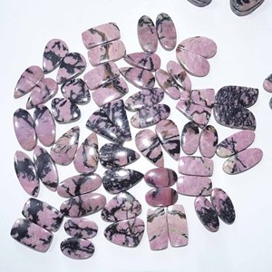 Par de gemas sueltas de Rodonita de cuarzo Natural de alta calidad para pendientes Belleza natural - Product Image 3