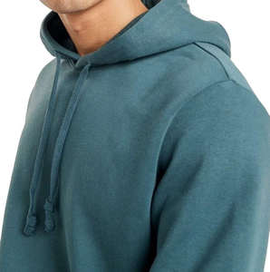 เสื้อมีฮู้ดผ้าคอตตอนแบบสวมศีรษะของผู้ชายผ้าขนแกะสีอ่อนทรงโอเวอร์ไซส์แบบกำหนดเอง - Product Image 2