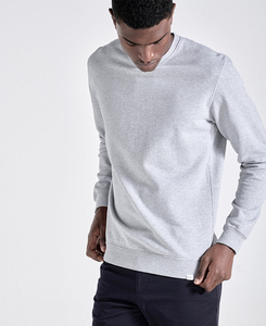 เสื้อสเวตเชิ้ตคอกลมทรงปกติสำหรับผู้ชาย สีพื้น ผ้าถัก 100% คอตตอน สวมใส่สบายๆ ในฤดูใบไม้ร่วง - Product Image 3