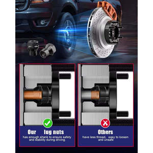 อะแดปเตอร์ล้อขนาด 20 มม. 4 ชิ้น ตัวเว้นระยะแบบ Hubcentric 6x5.5 ขนาด 2 นิ้ว 6x139.7 มม. พร้อมสตั๊ด 12x1.5 ขนาด 106 มม. รูดุม ET 0 มม. วัสดุอัลลอย - Product Image 5