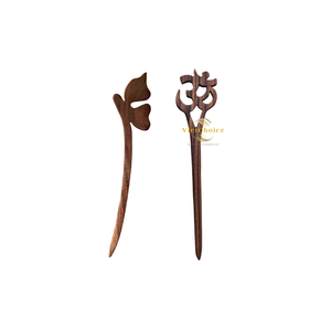 Smooth Finished Wooden <b>Hair</b> Stick Solid Natural Wood Handmade <b>Hair</b> Accessory Tool - Product Image 4