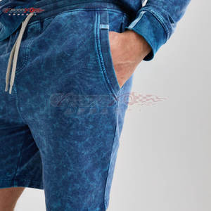 กางเกงขาสั้นผ้าซับเหงื่อสำหรับผู้ชายที่มีน้ำหนักเบาสไตล์ลำลองทำจากผ้าฝ้าย100% มีกระเป๋าด้านข้างสำหรับกิจกรรมกลางแจ้งที่ทนทาน - Product Image 4