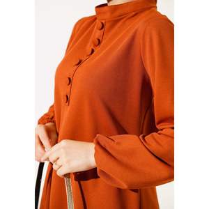 ชุด2ชิ้นเสื้อทูนิคประดับกระดุม - Product Image 1