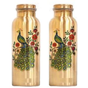 Modern <b>Water</b> Bottle Set of 2 Copper For Drinkware tumbler <b>water</b> Stylish tabletop traveling visit <b>carry</b> <b>water</b> bottles Tabletop - Product Image 1
