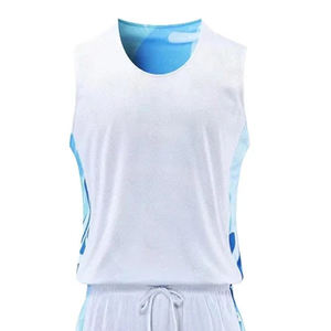 Conjunto de uniforme de baloncesto con logotipo personalizado de talla grande al por mayor con ropa de equipo de tela de poliéster transpirable de secado rápido 100% - Product Image 6