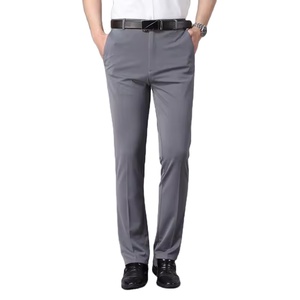 Pantalones de Vestir Rectos de Pana de Color Sólido para Hombre, Corte Regular, Bolsillos Laterales, Pantalones Casuales de Oficina, Colección Primavera, Negocios - Product Image 6