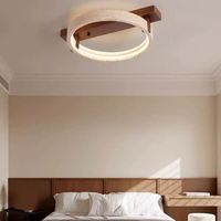 Plafonnier LED de style Wabi-sabi japonais, grand anneau circulaire créatif en travertin jaune, design de designer pour chambre à coucher